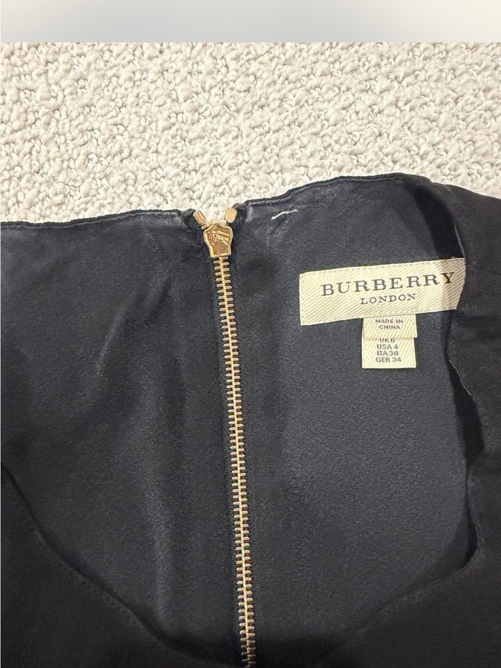 Burberry Black Jacket with Gold Hardware